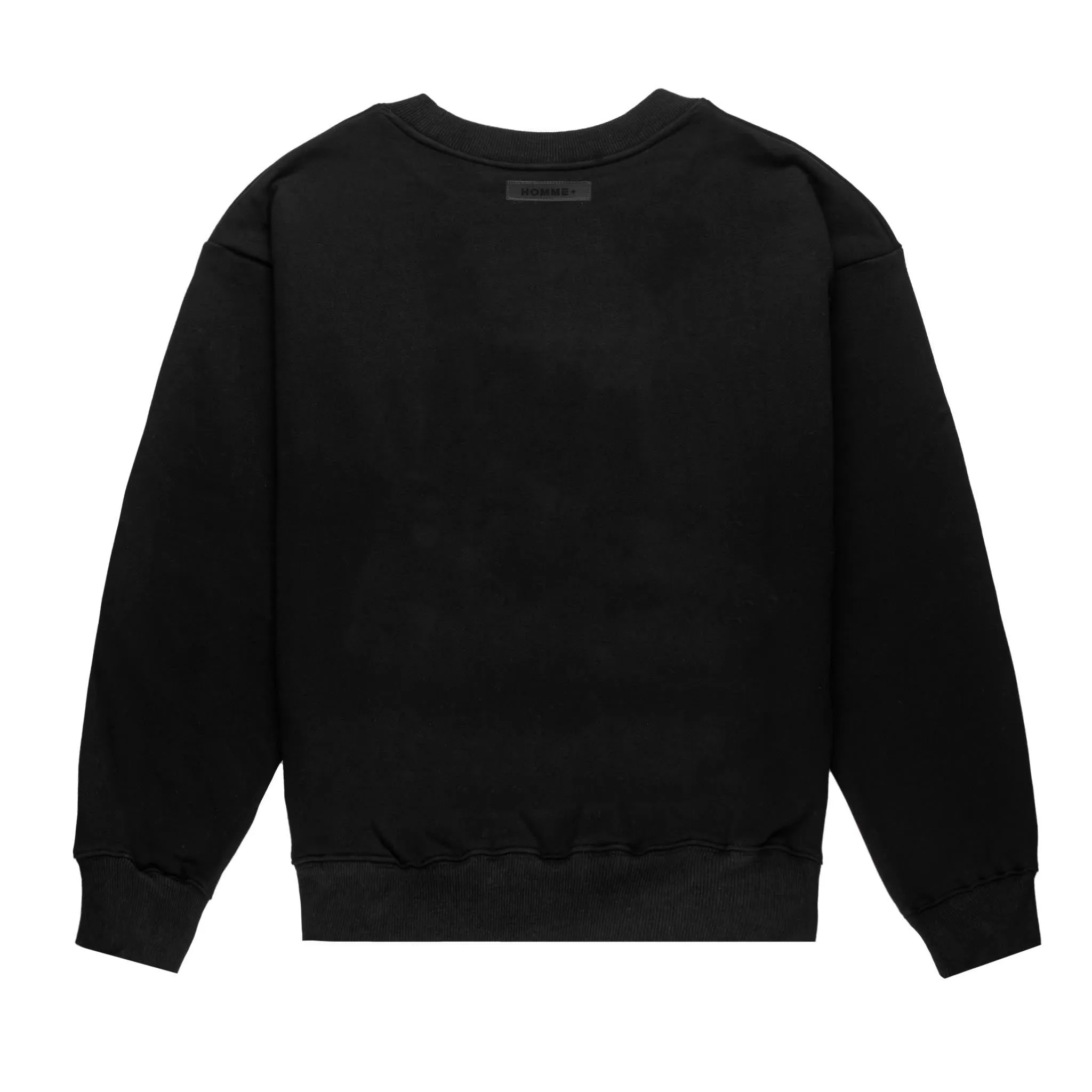 HOMME  Rubber Patch Crewneck Black