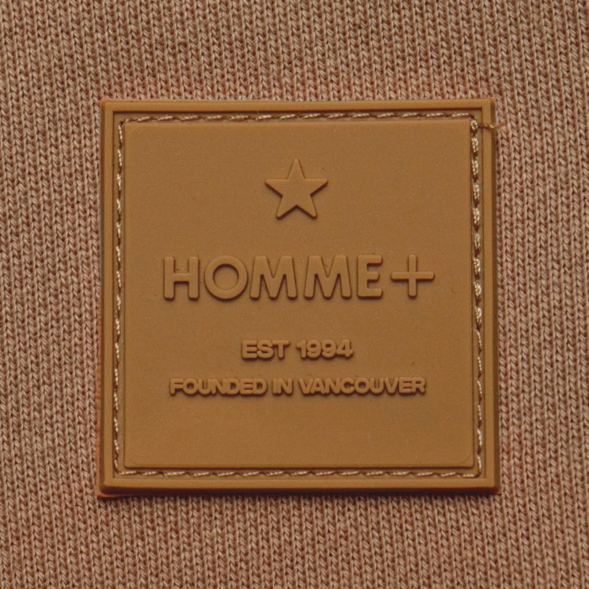 HOMME  Rubber Patch Crewneck Caramel