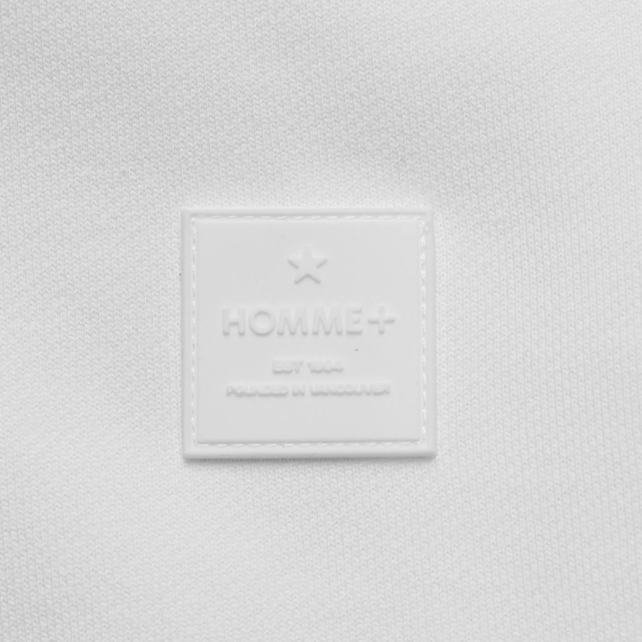 HOMME  Rubber Patch Hoodie White