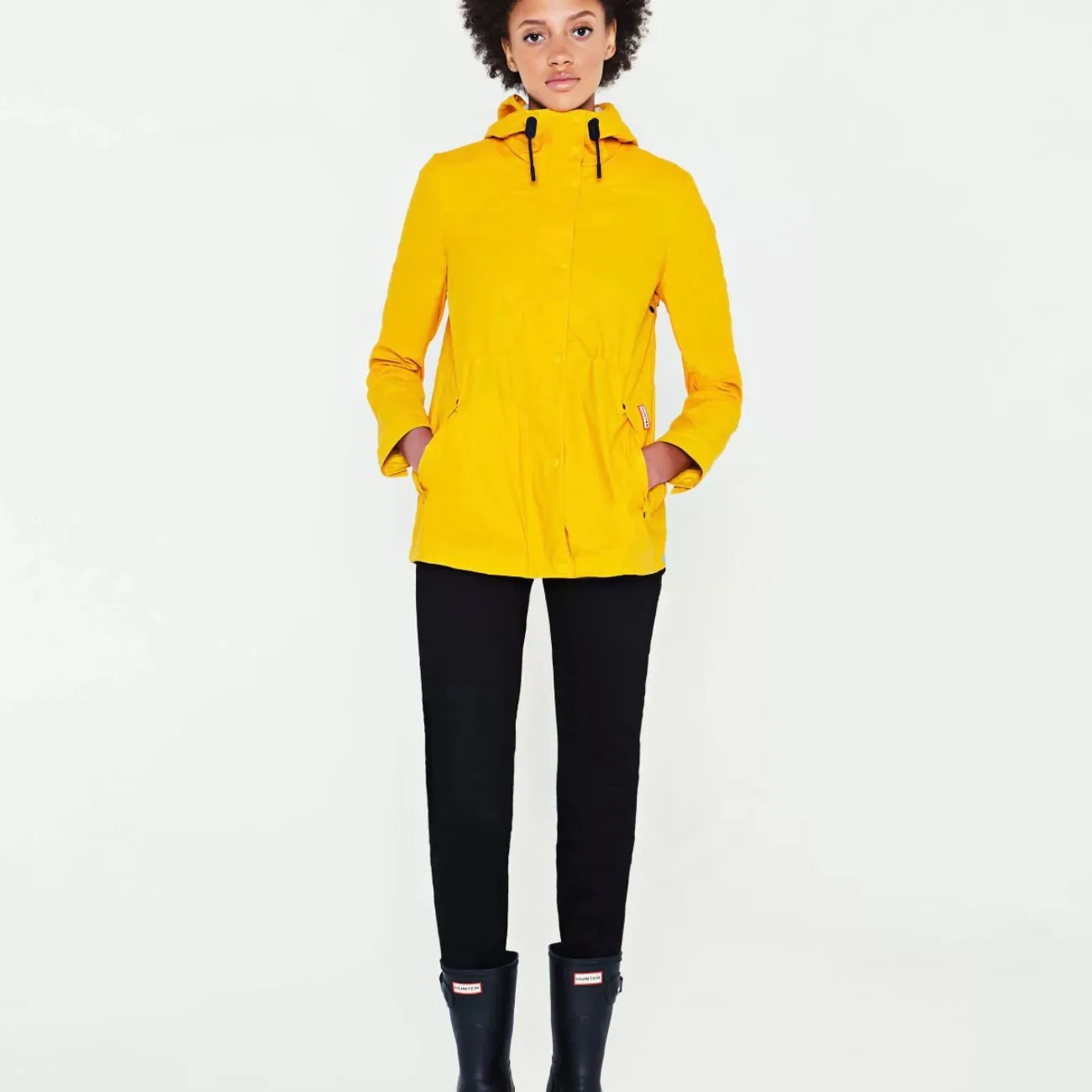 Hunter Women's Original Lightweight Waterproof Jacket in Yellow