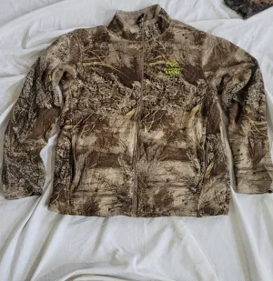 Hunting printed fleece jacket branded