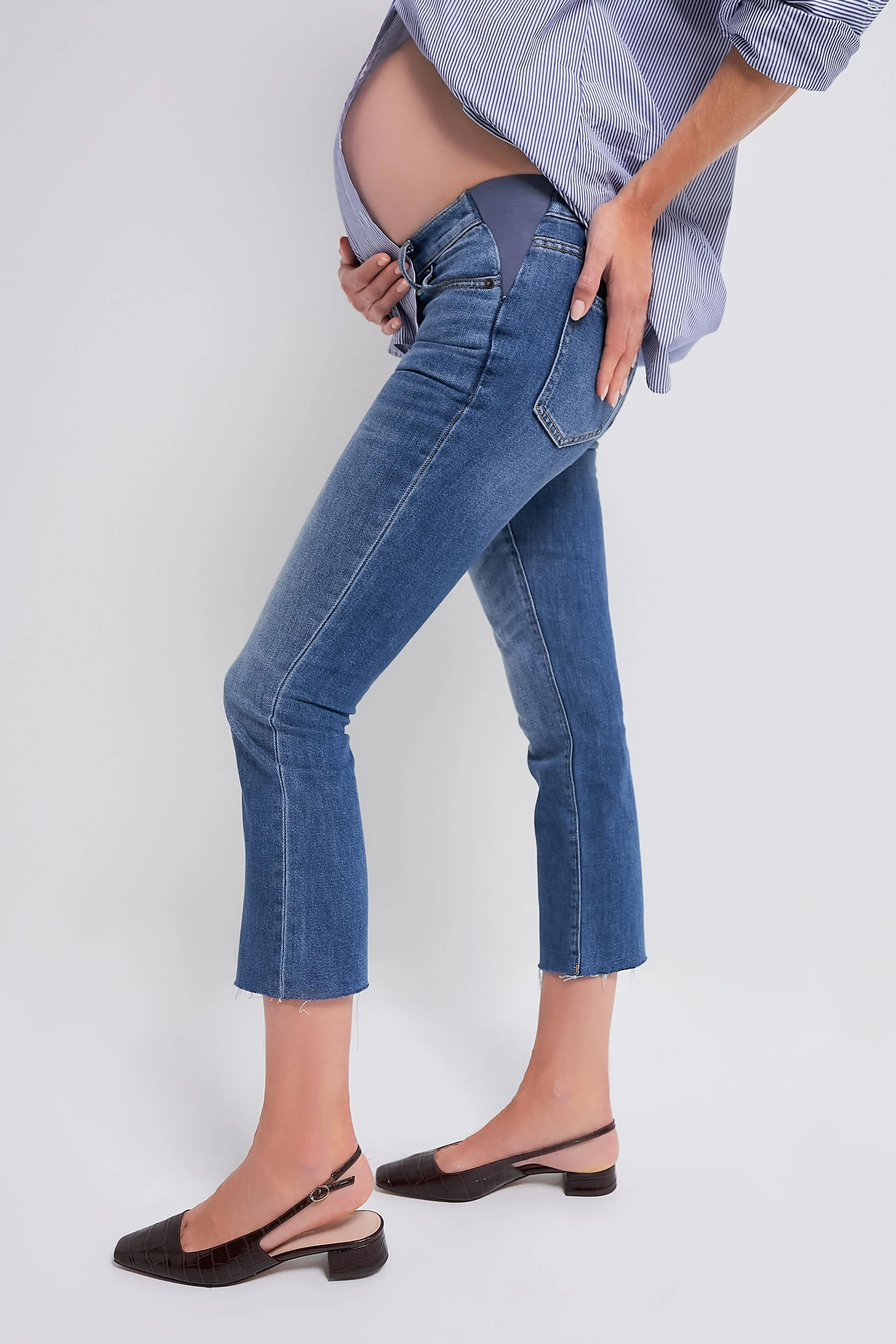 Indigo The Crop Maternity Jean