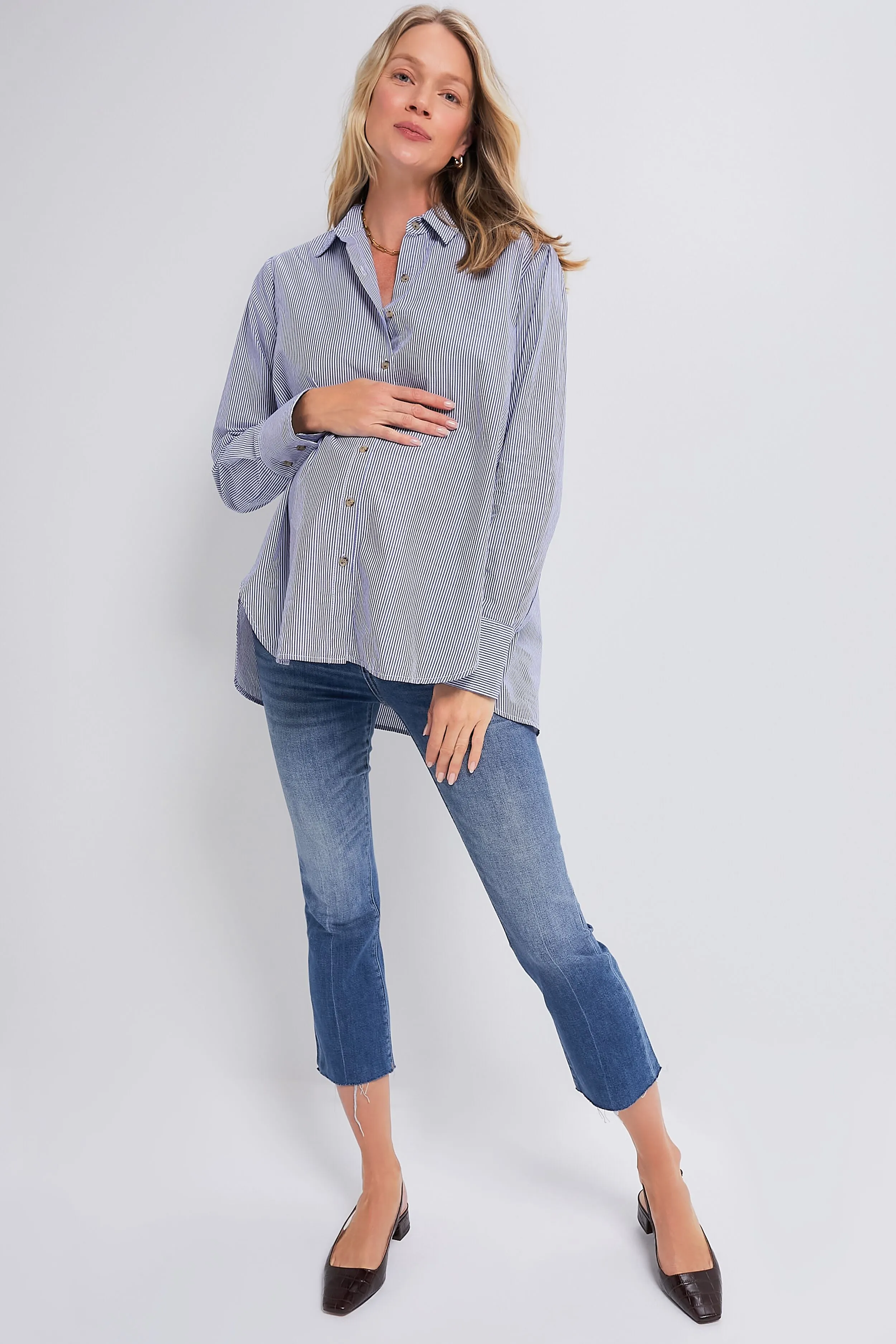 Indigo The Crop Maternity Jean