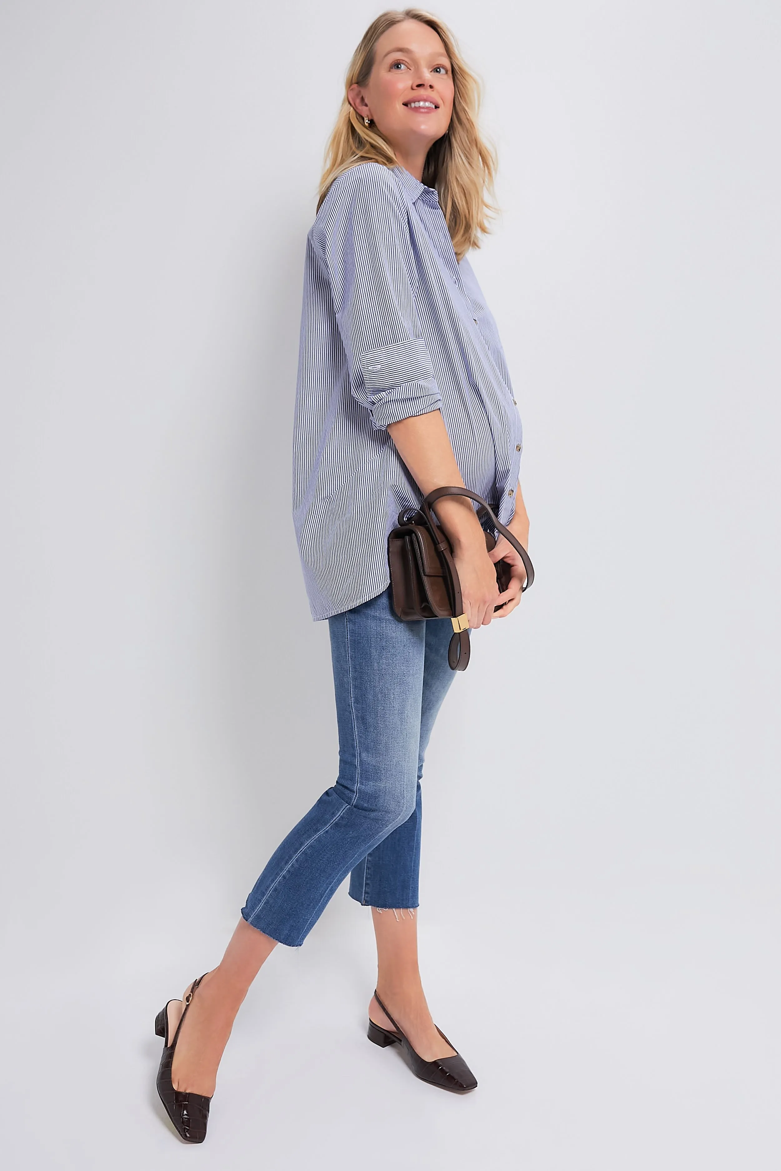 Indigo The Crop Maternity Jean