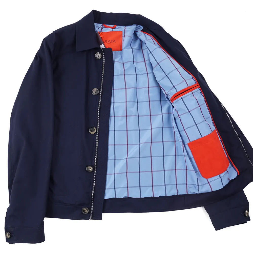 Isaia Super 200s Wool Flight Jacket