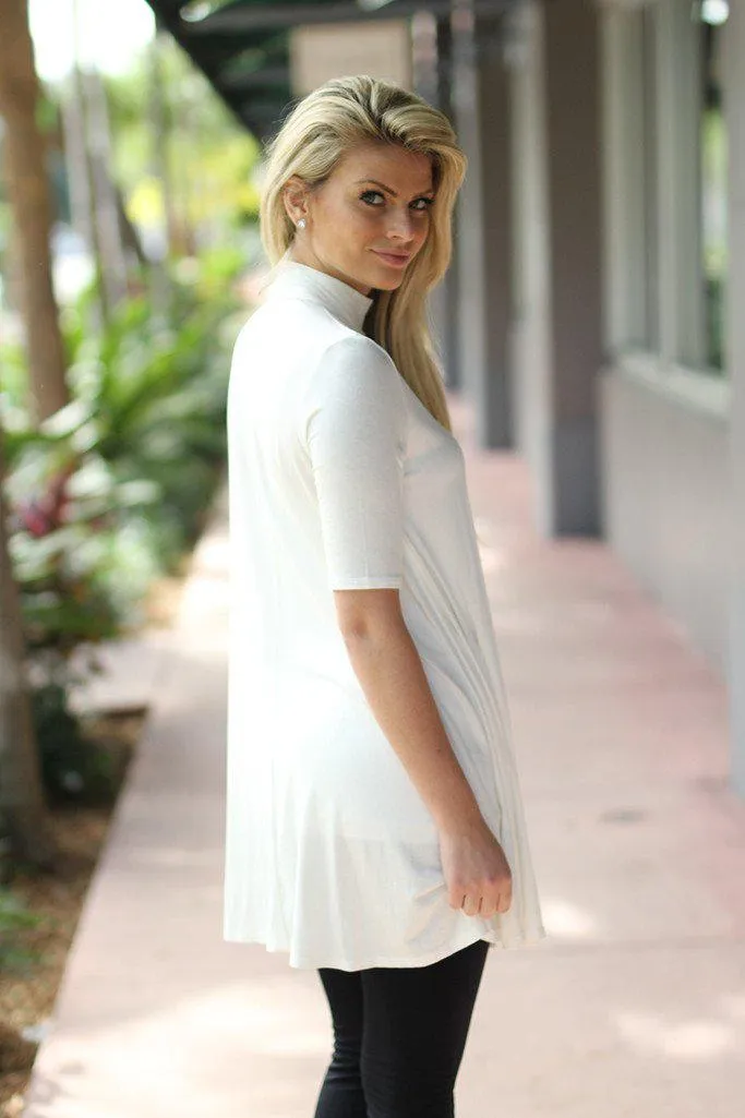 Ivory Mock Neck Tunic