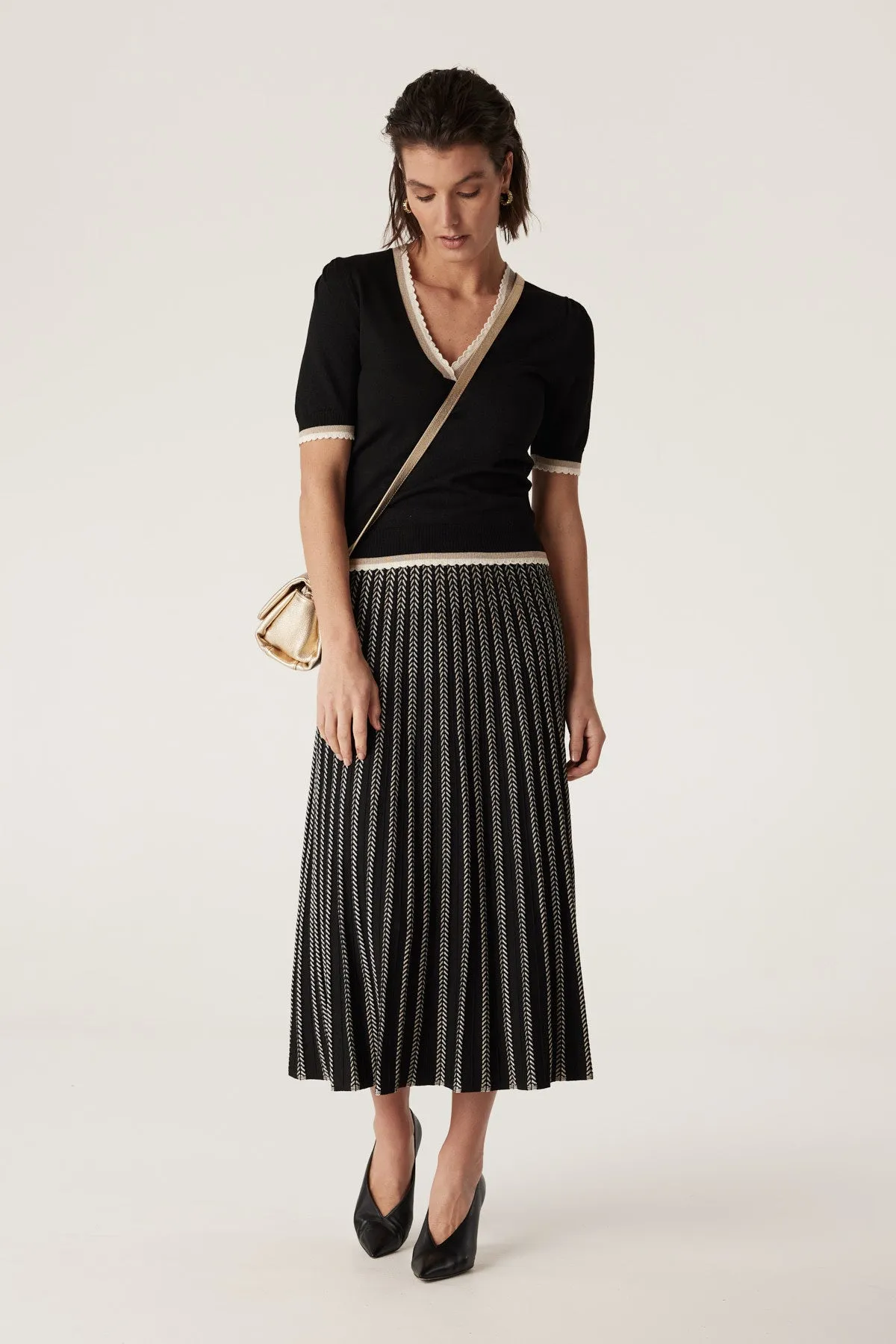 Joelle Knit Skirt - Black