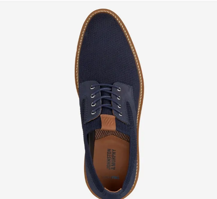 Johnston & Murphy Upton Knit Plain Toe, Navy