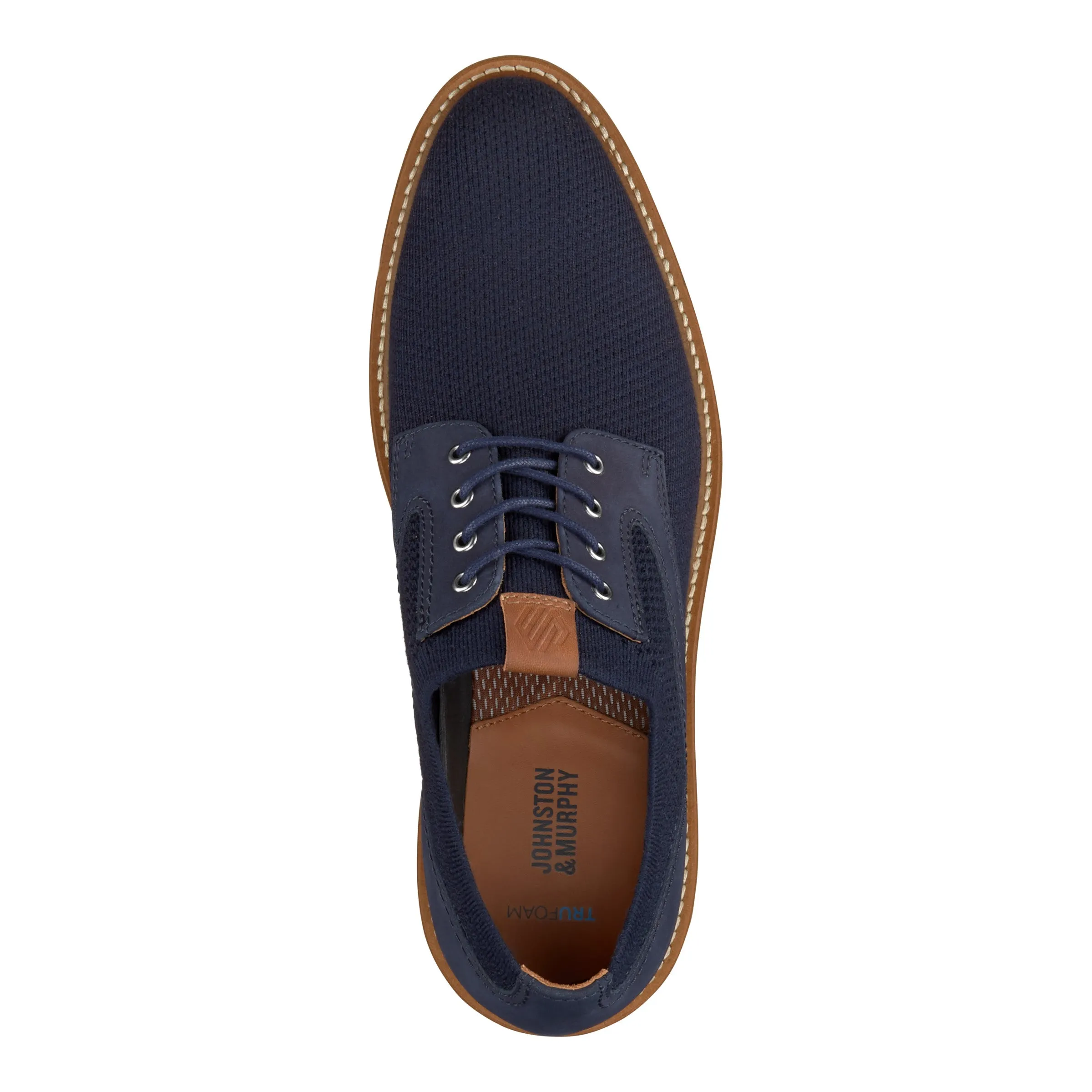 Johnston & Murphy - Upton Knit Plain Toe Navy