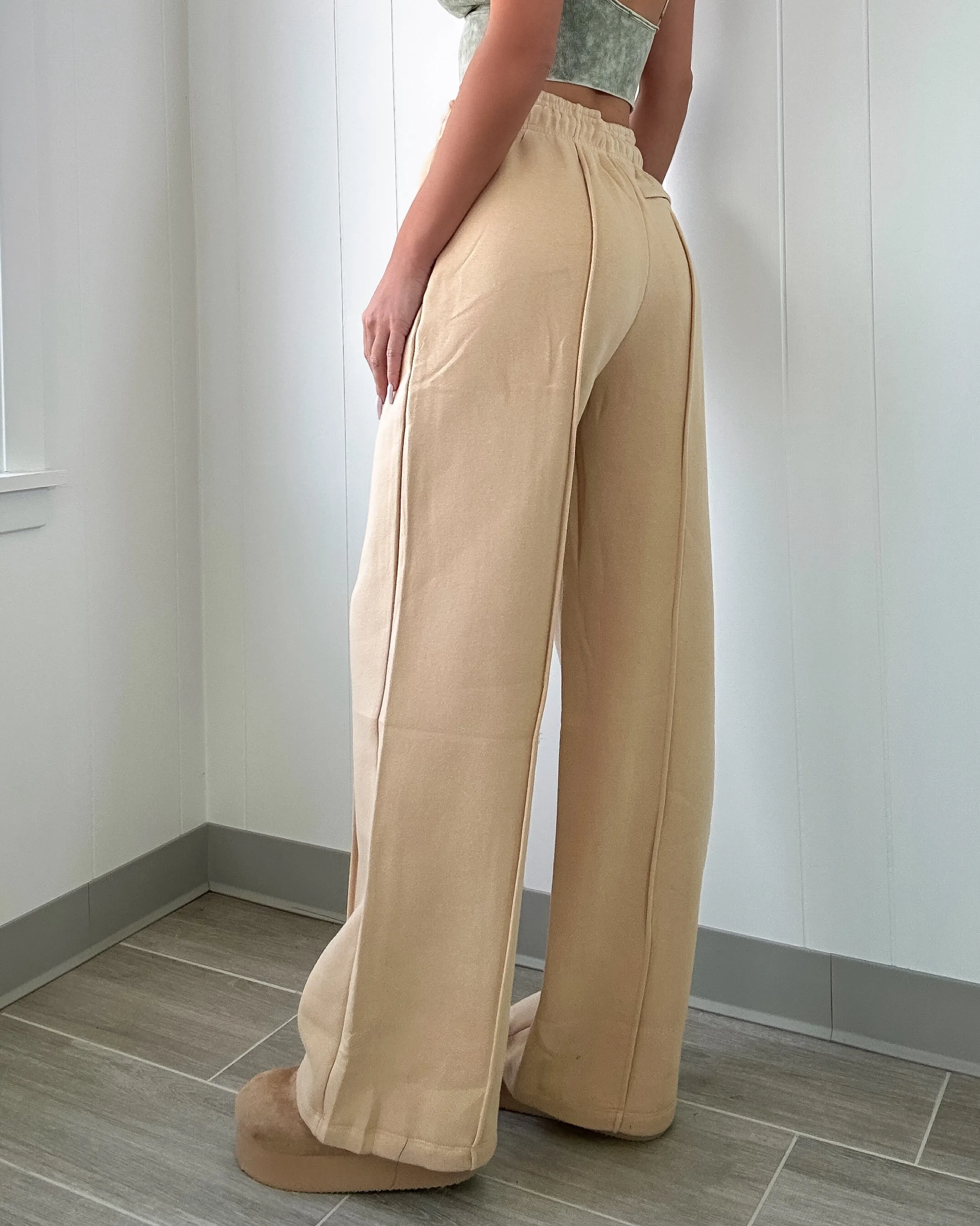 Keep It Going Wide Leg Pants - Tan