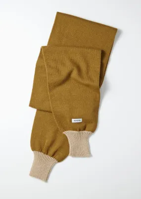 Khaki Beige Sweater Sleeve Muffler