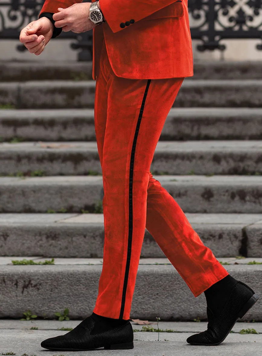 Kingsman Orange Velvet Tuxedo Suit