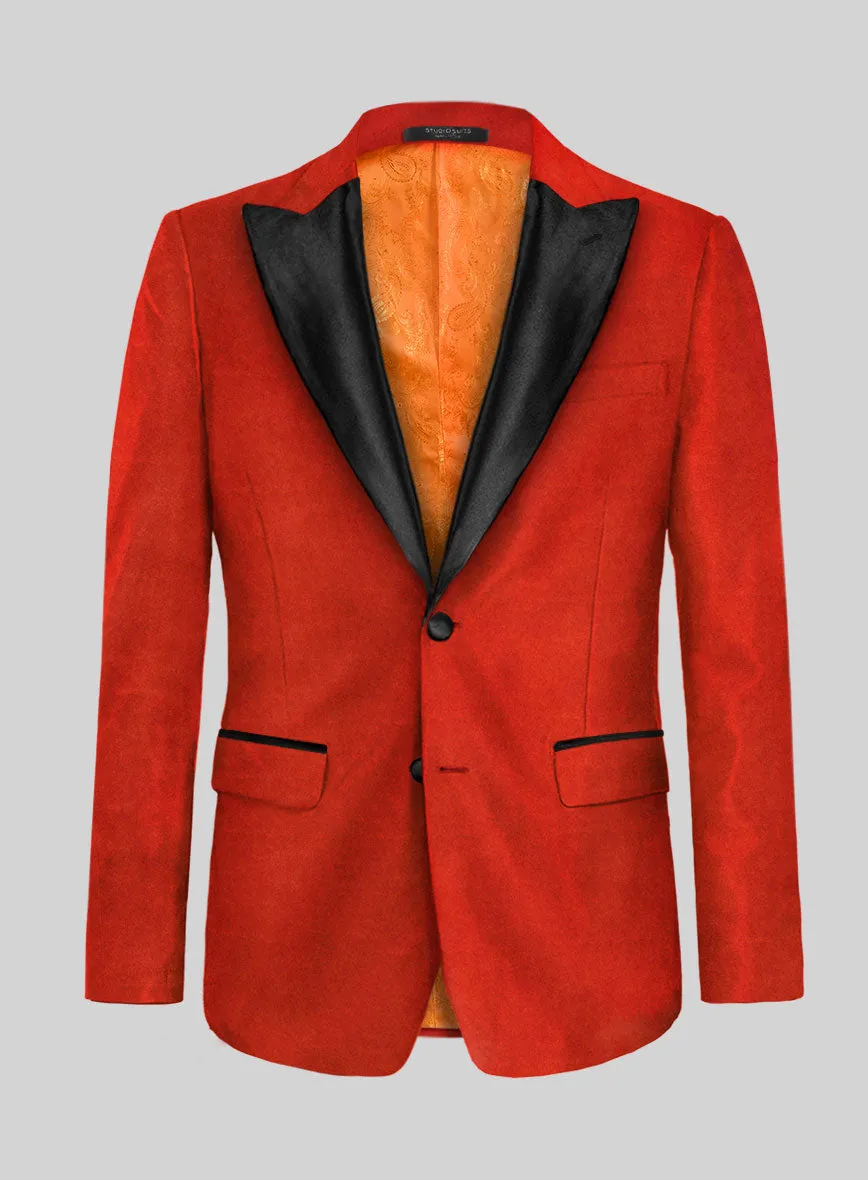 Kingsman Orange Velvet Tuxedo Suit