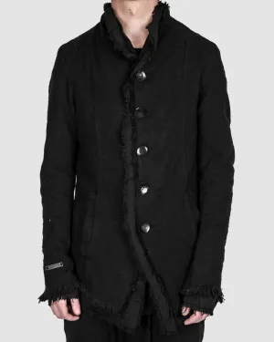 Layered button up jacket black