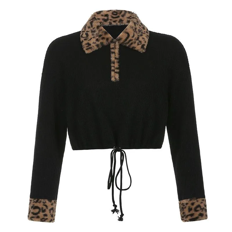 Leopard Collar Top SD00962