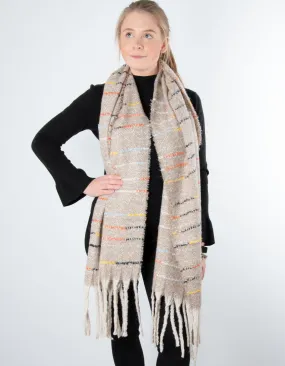 Line Chunky Scarf | Oatmeal