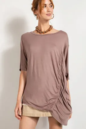 Loose Fit And Ruched Detailing Top