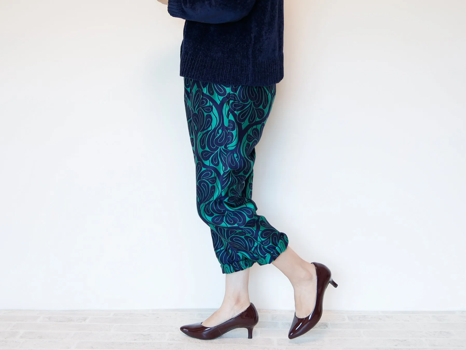 <P10V> COVENT GARDEN Green -Tapered Pants