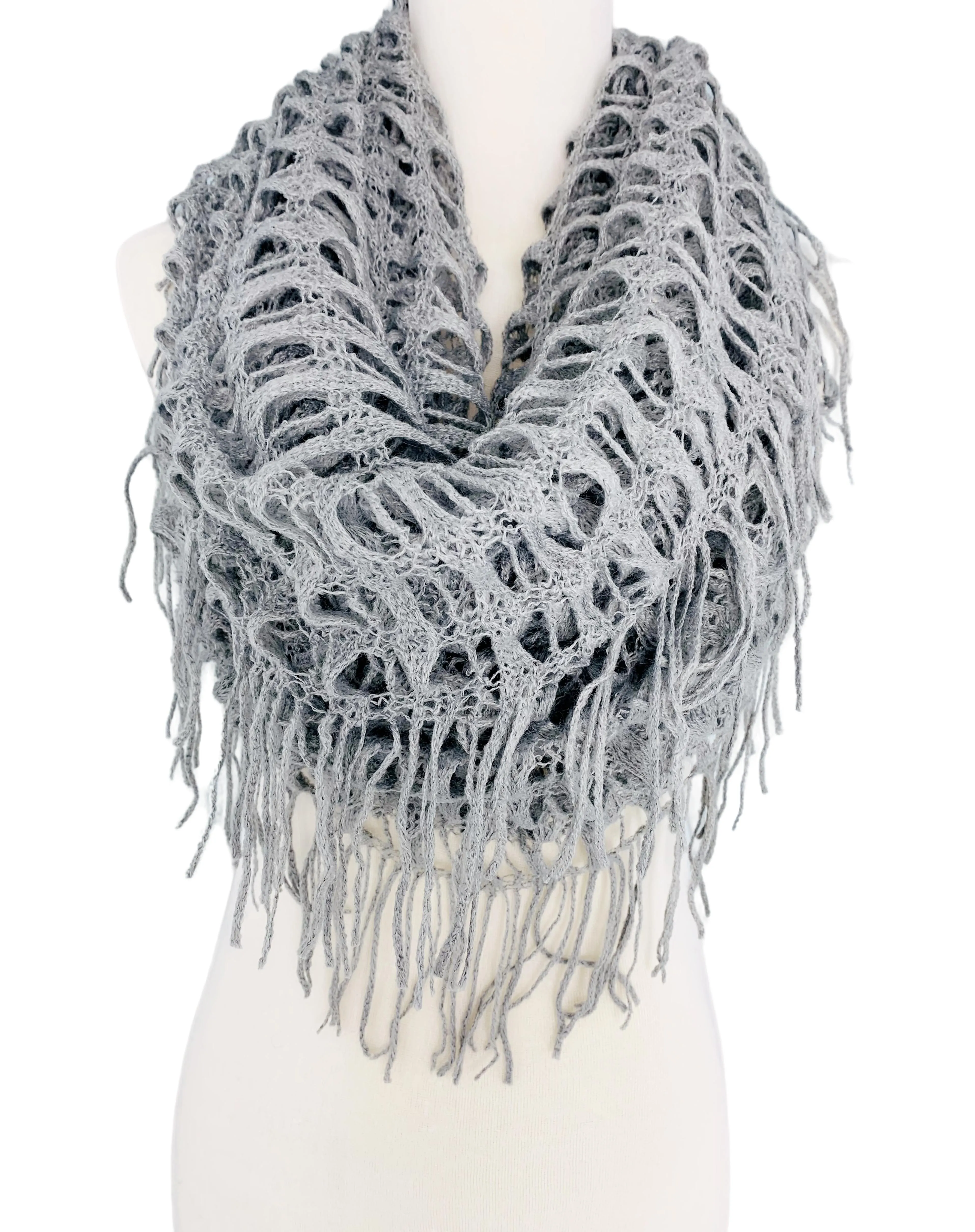 Magic Tubular Knit Scarf with Transformable Loop Design