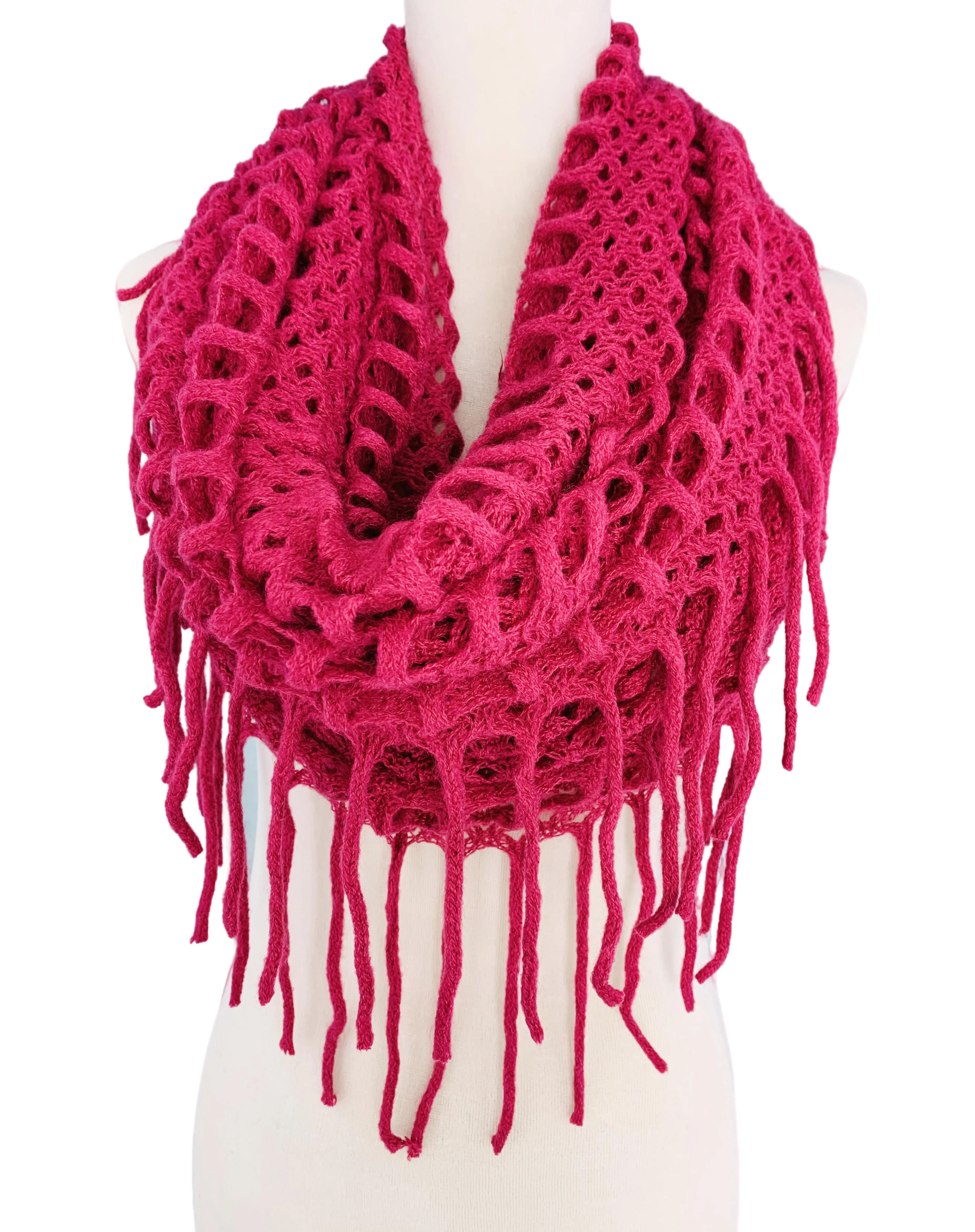 Magic Tubular Knit Scarf with Transformable Loop Design