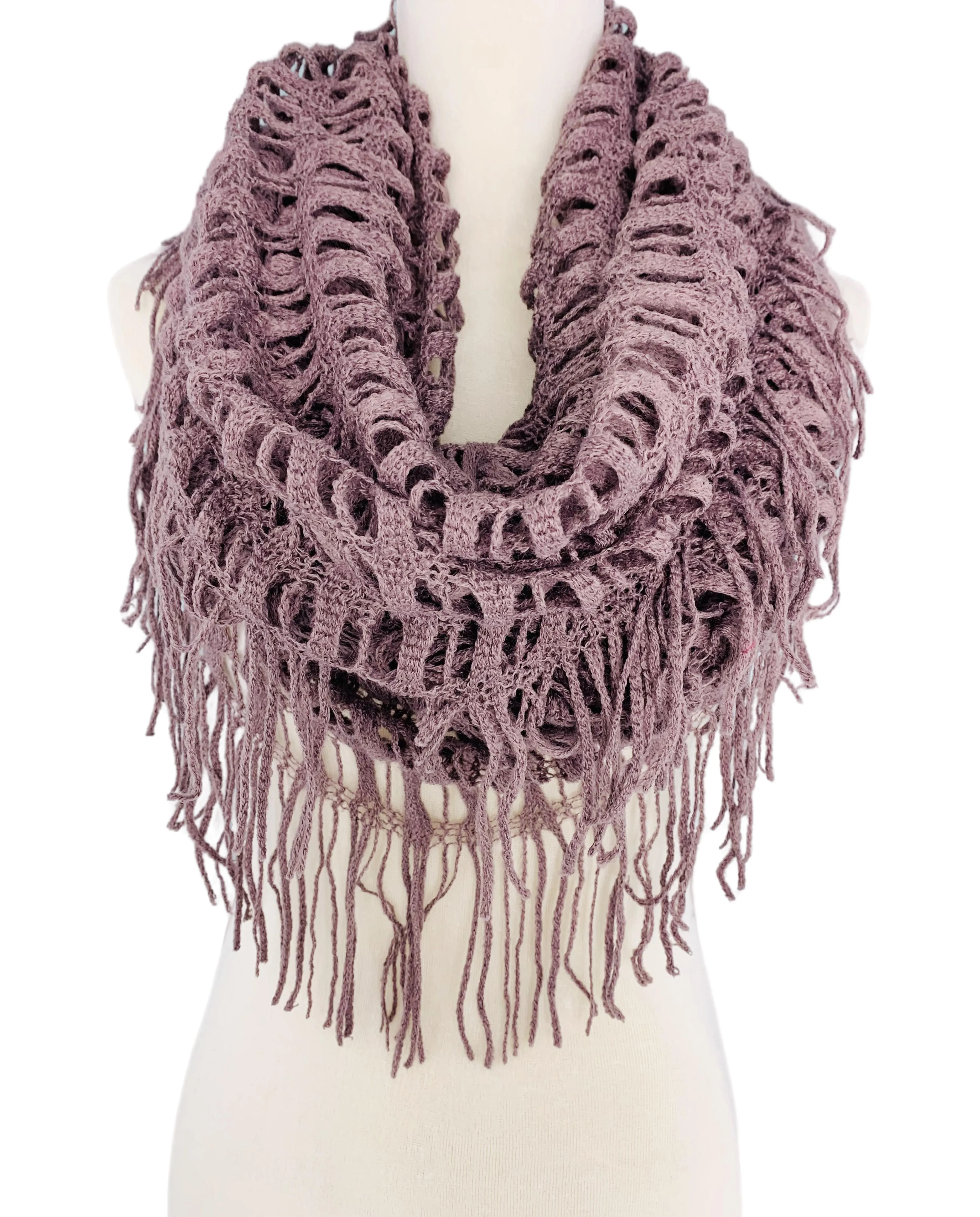 Magic Tubular Knit Scarf with Transformable Loop Design