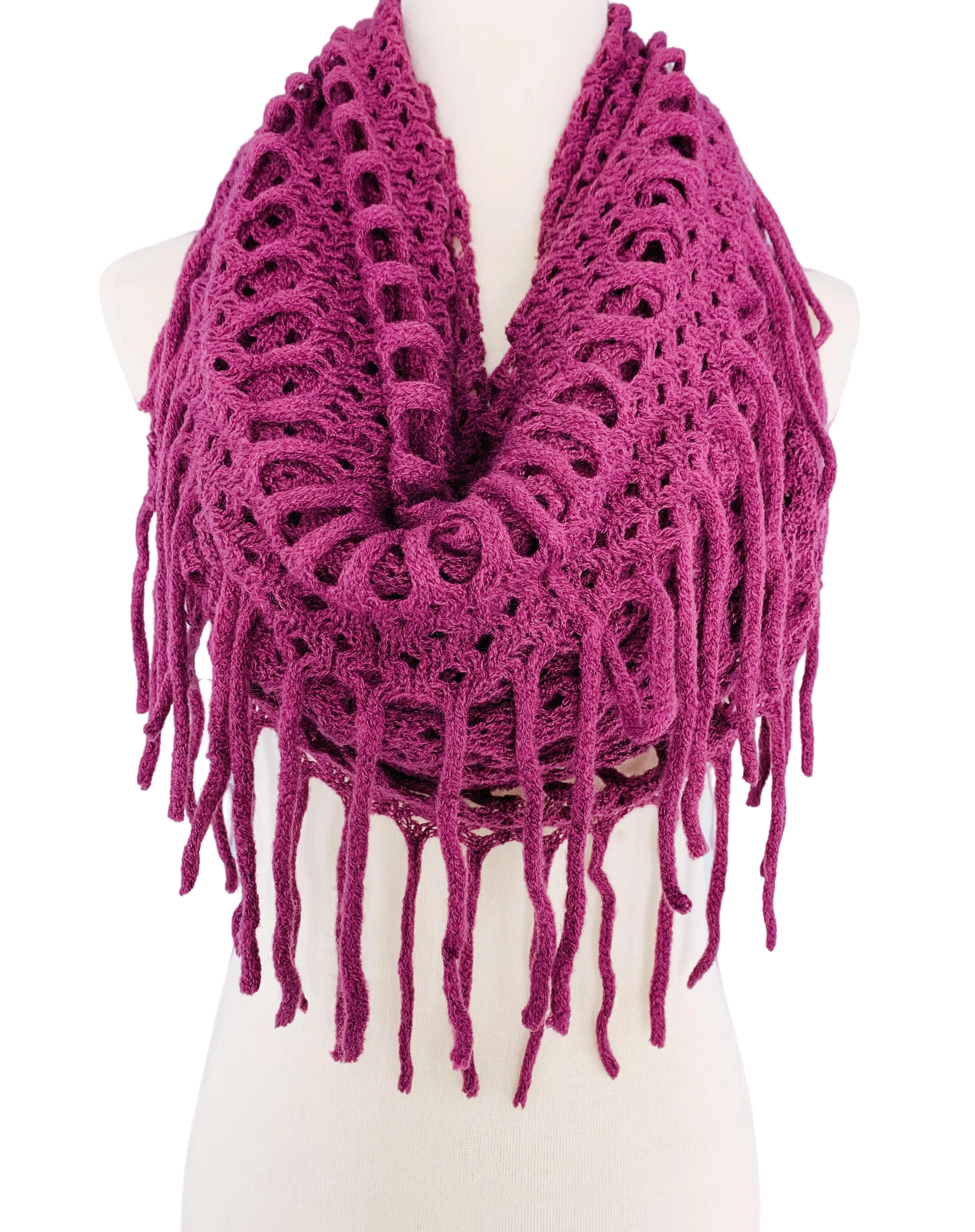 Magic Tubular Knit Scarf with Transformable Loop Design