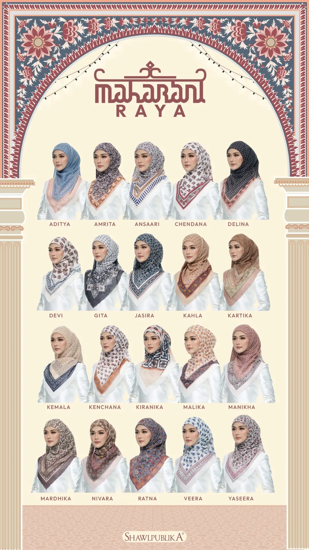 Maharani Raya Square Scarf