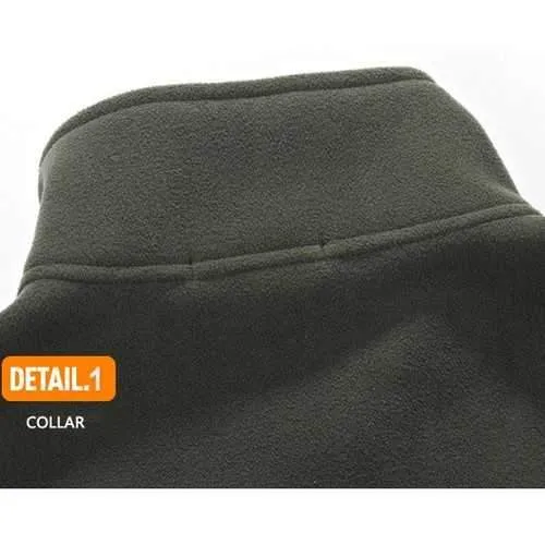 Mens Anti-static Spring Zipper Solid Color Sweater Outdoor Sport Warm Fleece Jacket