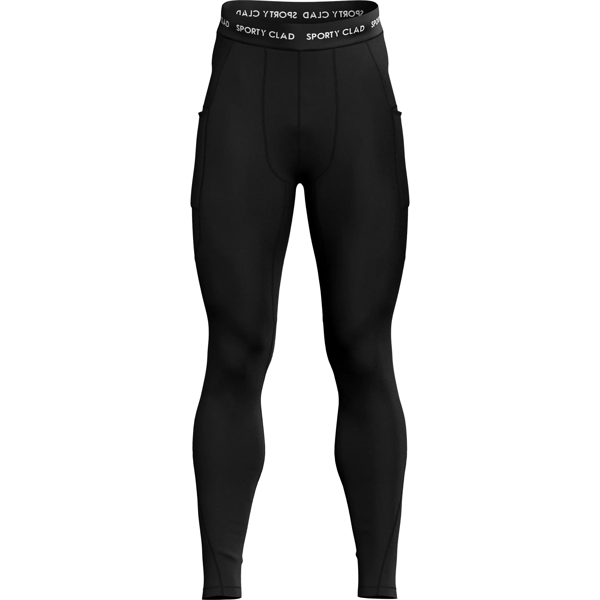 Men's Black Thermal Base Layer Compression Leggings