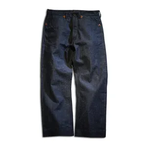 Men's High Waist Selvedge Denim Work Pants