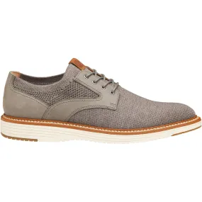 Men's Johnston & Murphy Upton Knit Plain Toe Grey Knit Fabric/Leather