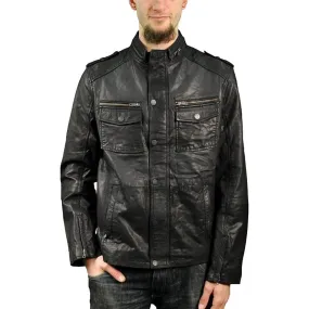 Men's Leather Jacket Vintage Classic Bomber