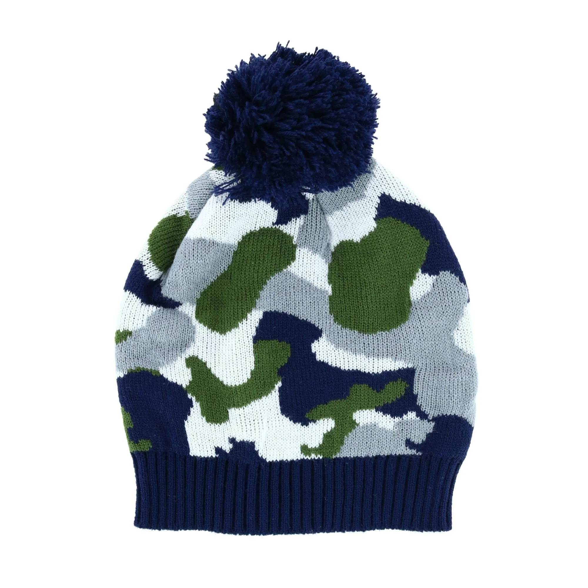 Minus 5 Degrees Boy's One Size Camo Beanie Pom Hat Scarf and Gloves Set