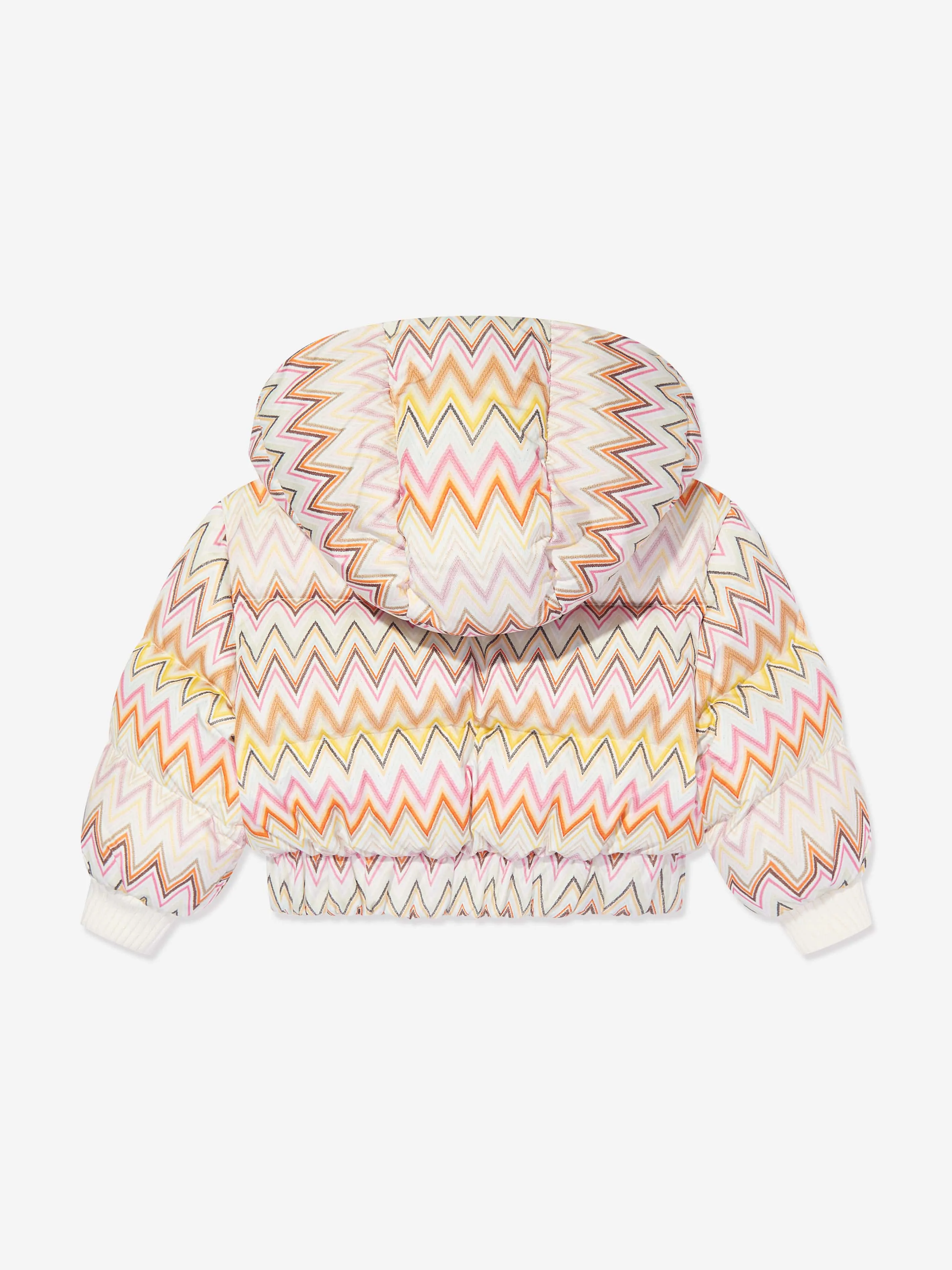 Missoni Girls Zigzag Puffer Jacket in Multicolour