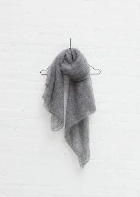 Mohair Scarf — Grey