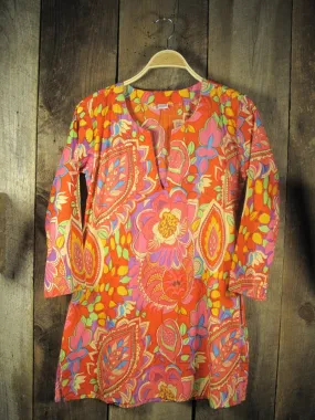 Multi Color Cotton Tunic Top