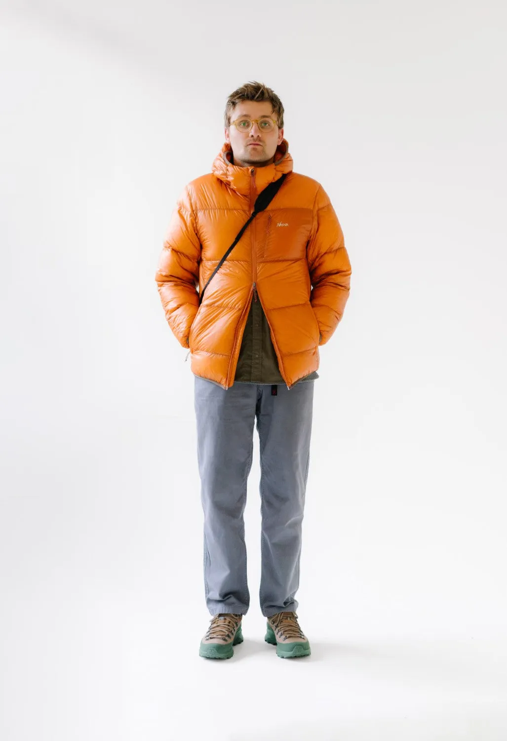 Nanga Men's Mountain Lodge Down Hoodie Jacket - Orange