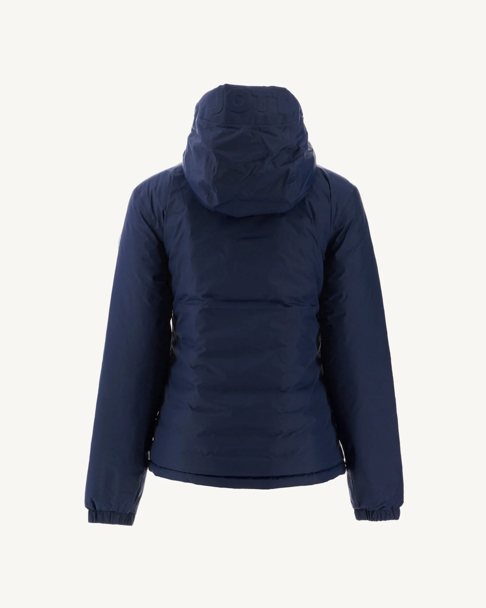 Navy Vienne reversible hooded puffer jacket