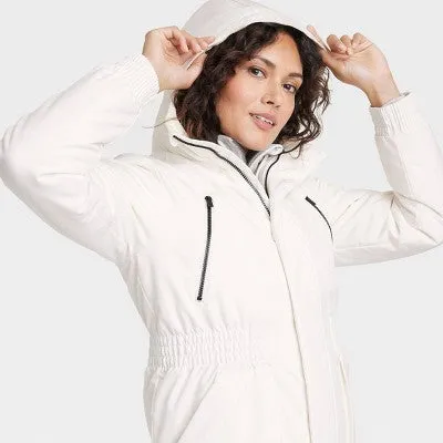 New - All In Motion Women's Zip Winter Hooded Wind-Resistant Snow Sport Jacket