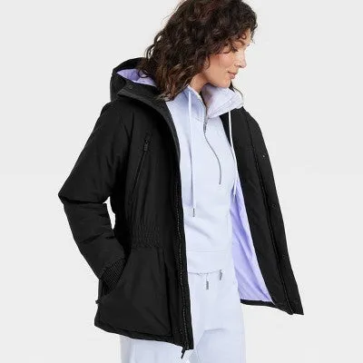 New - All In Motion Women's Zip Winter Hooded Wind-Resistant Snow Sport Jacket