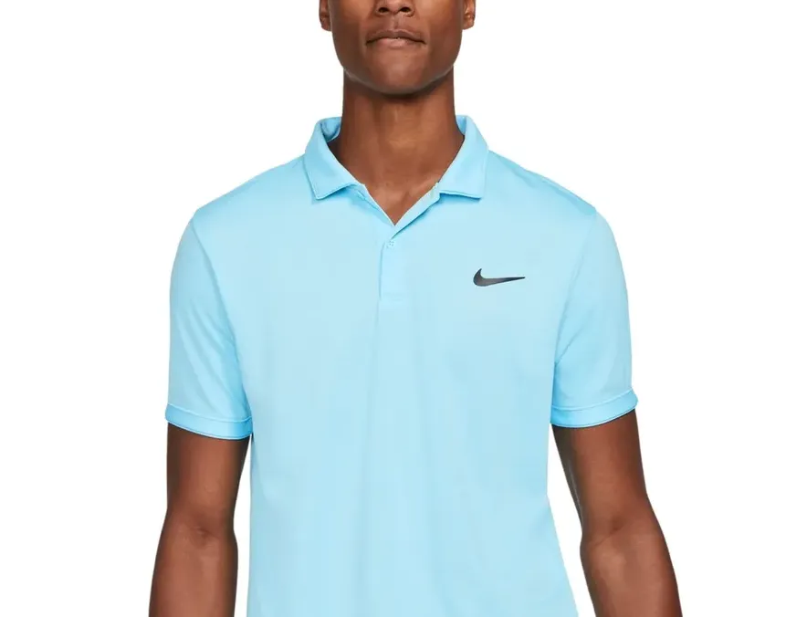 NIKE Men's Polo Shirt in Blue Small