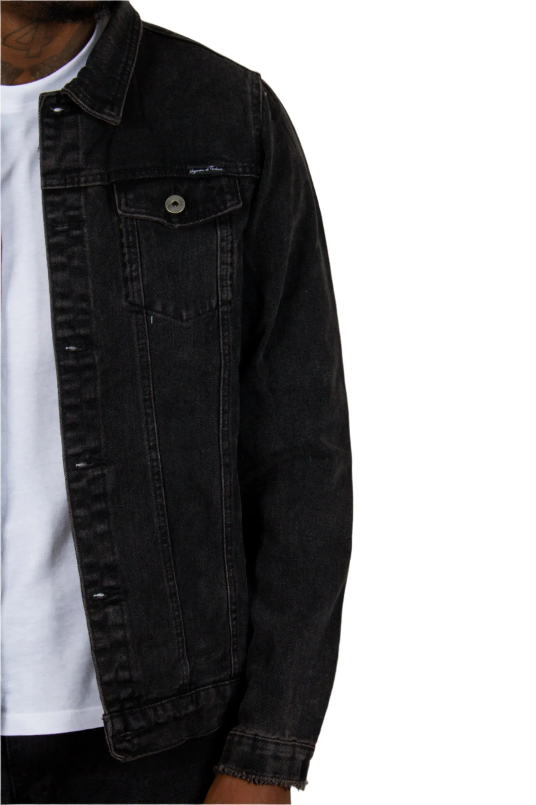 Norton Washed Black Classic Denim Jacket