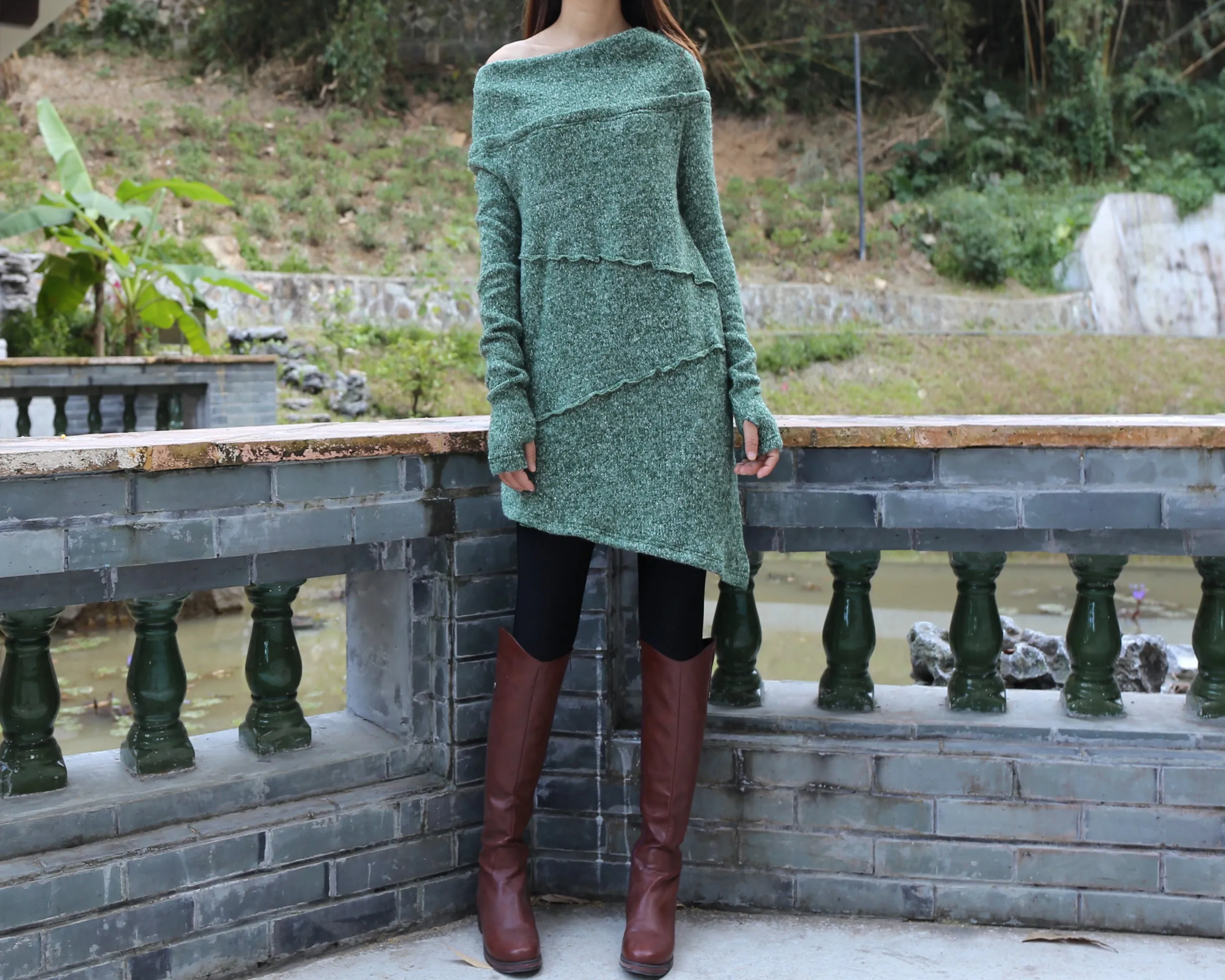 off shoulder sweaters, Cowl neck sweater, tunic dress, Pullover sweater, oversized sweaters with thumb holes, long sweaters (Y1112)