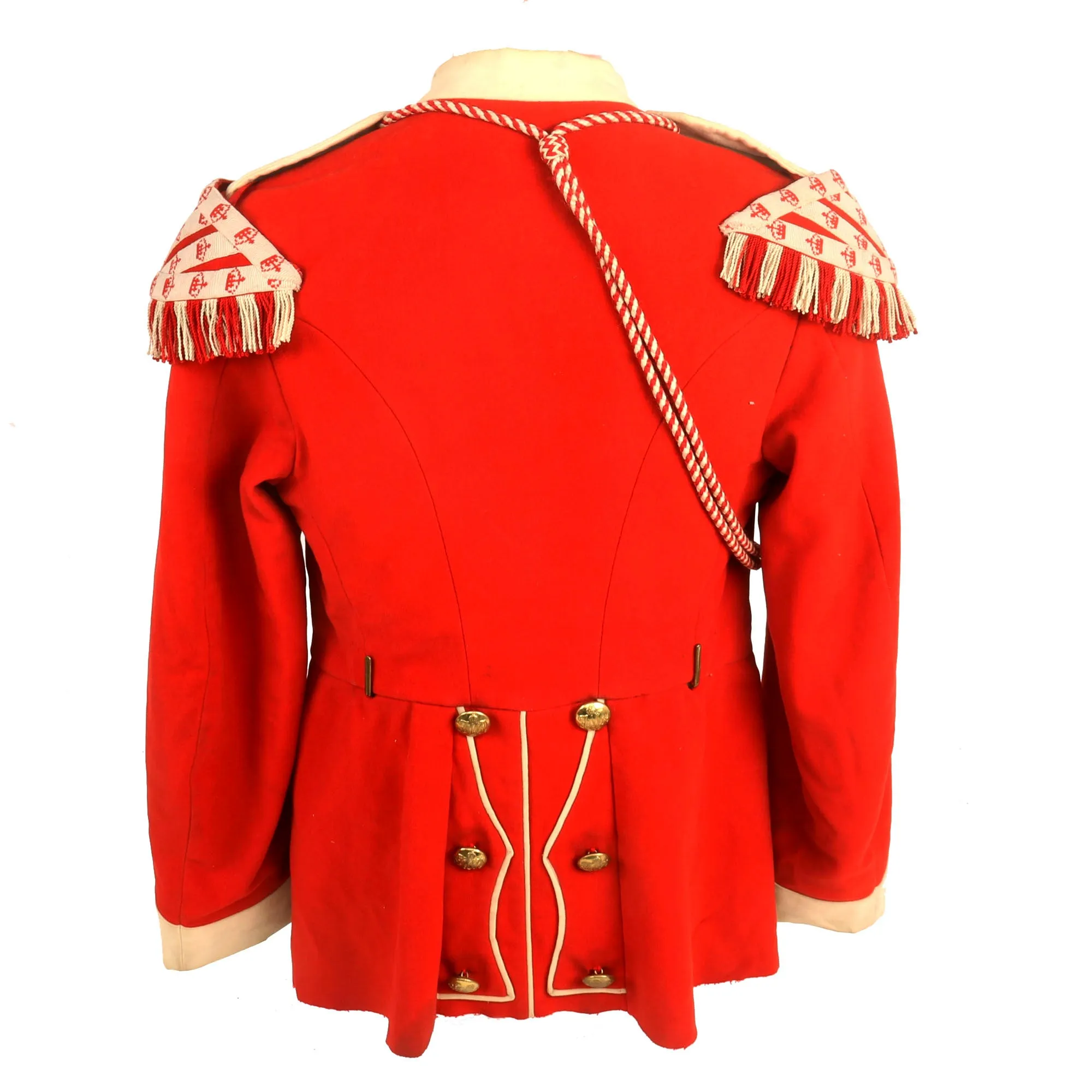 Original Pre WWII Era Named Canadian Fusiliers Mont-Royal Bandsman Scarlet Uniform Set With Matching Trousers - “Corporal R. Goyer”