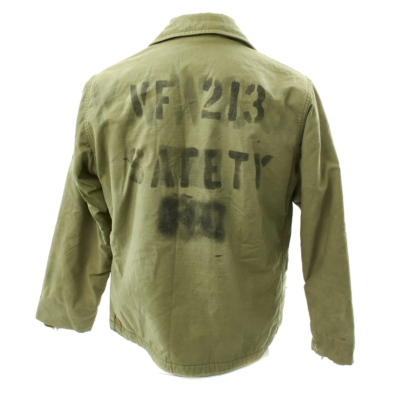 Original U.S. Vietnam War Strike Fighter Squadron 213 Named Navy A2 Deck Jacket - Size 42