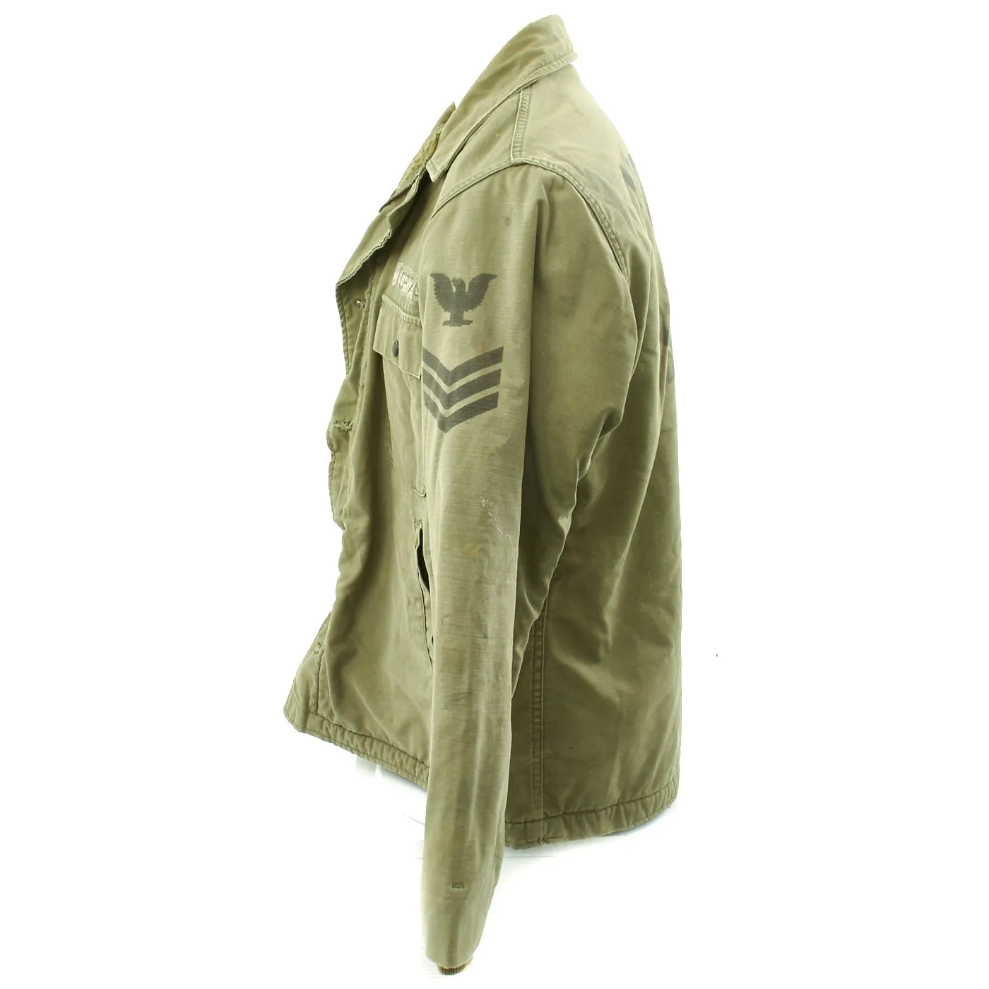 Original U.S. Vietnam War Strike Fighter Squadron 213 Named Navy A2 Deck Jacket - Size 42