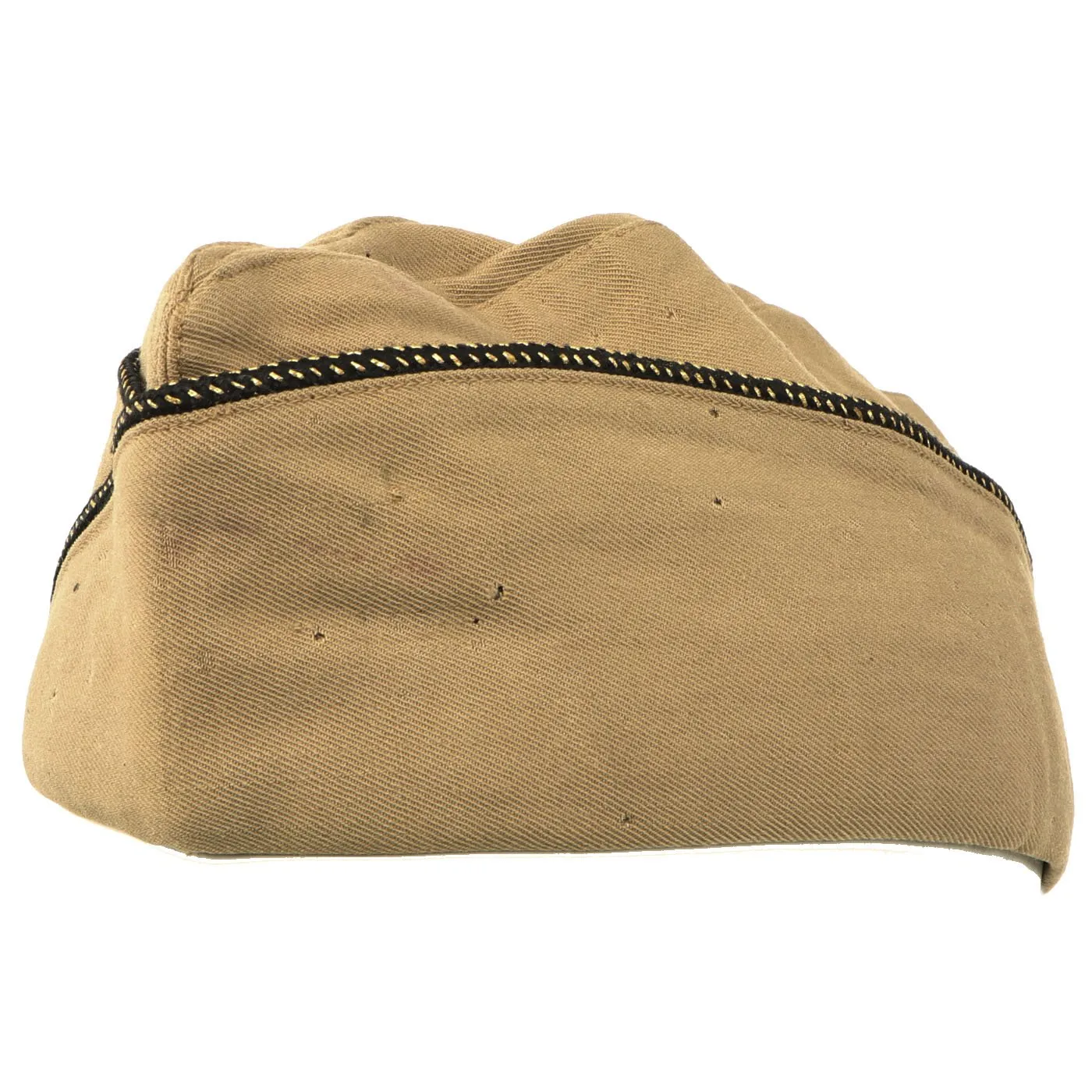 Original U.S. WWII USAAF Named B24 Co-Pilot Shot-Down P.O.W. Officer Crush Visor Cap & Garrison Cap