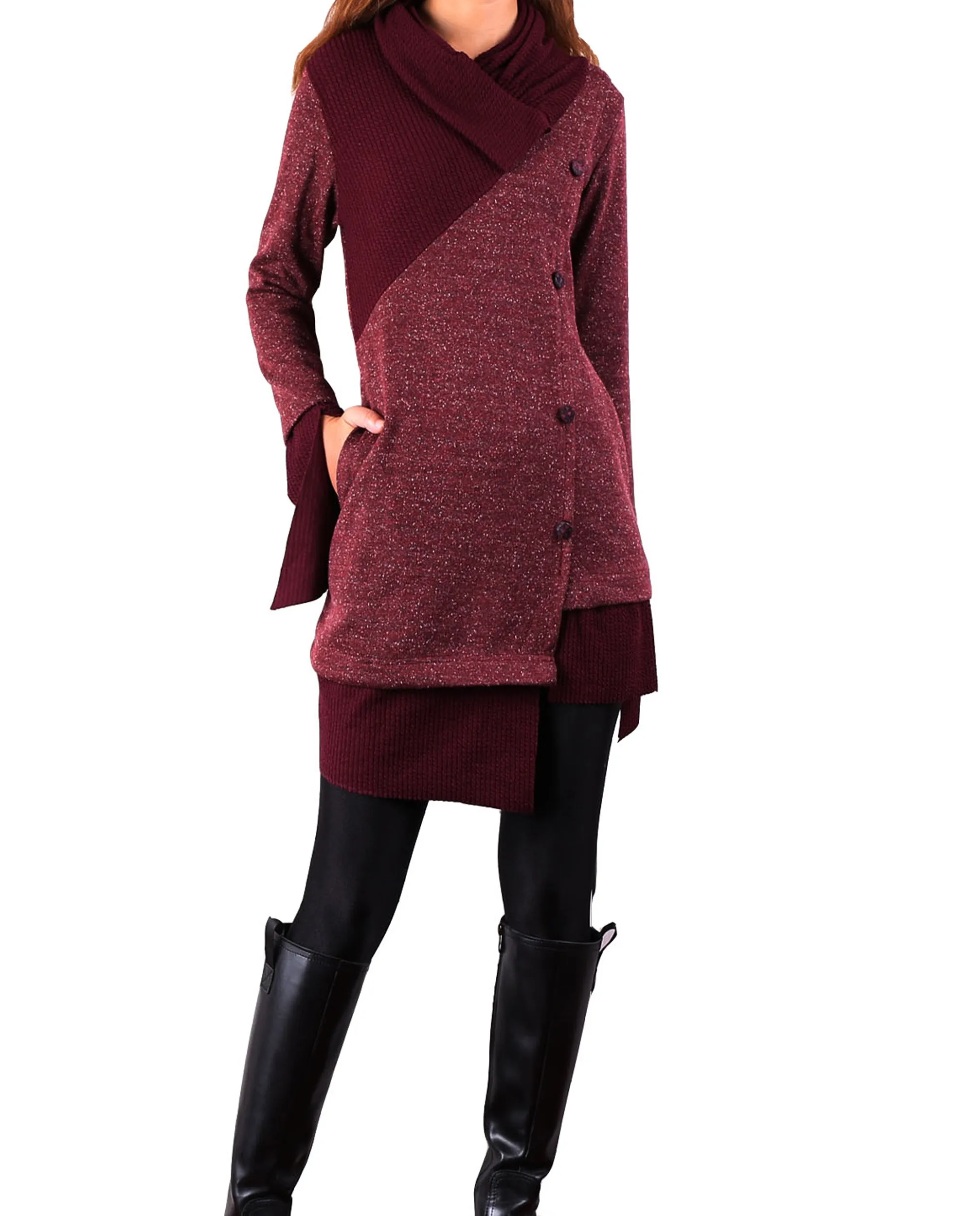 oversize sweater/ knit sweater tunic dress/plus size tunic dress/casual customized tunic top/pullover sweater(Y1673)