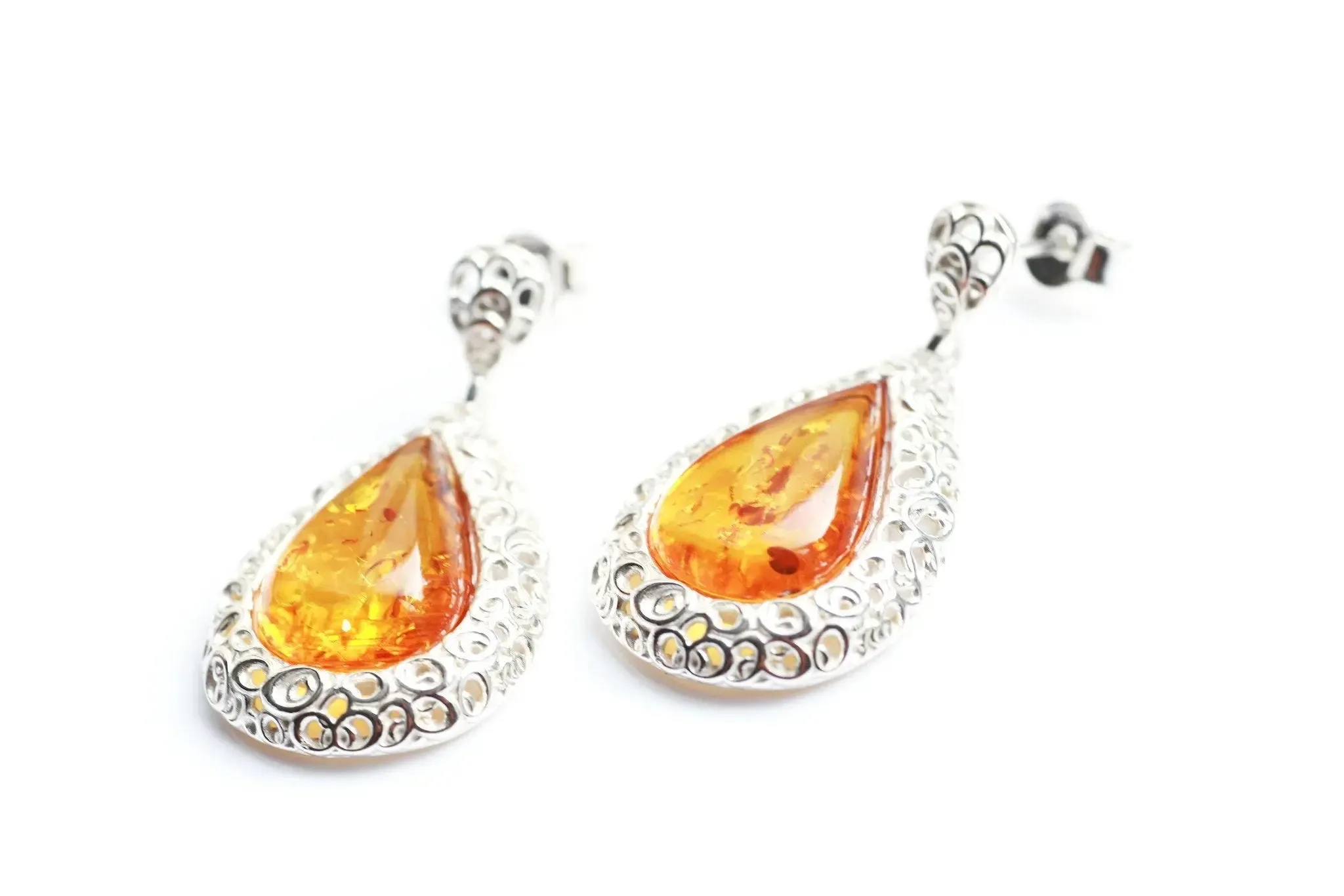 Pear Drop Frame Earrings