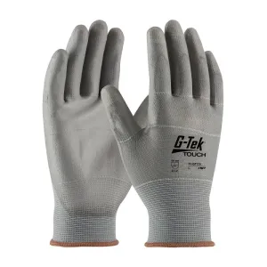 PIP G-Tek Touch 33-GT125 Touchscreen Compatible Polyurethane Coated Gloves, Gray, Box of 12